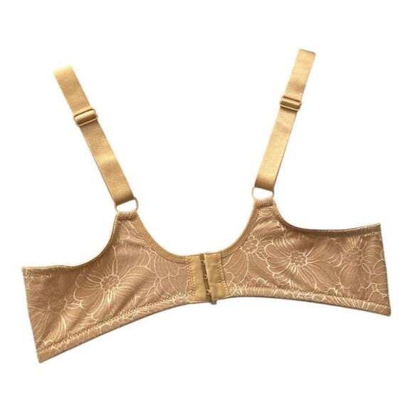 Adore Me Unlined Underwire Full Coverage Bra Size 40DD Beige Floral Print - Picture 2 of 11